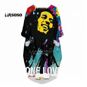 3D print fashion Bob Marley funny shirt suit
